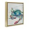 Stupell Industries Blue Crab with Abstract Motifs Floating Frame By Stacy Gresell